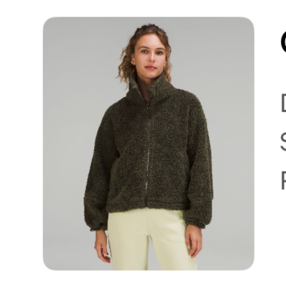Lululemon cinchable fleece zip up